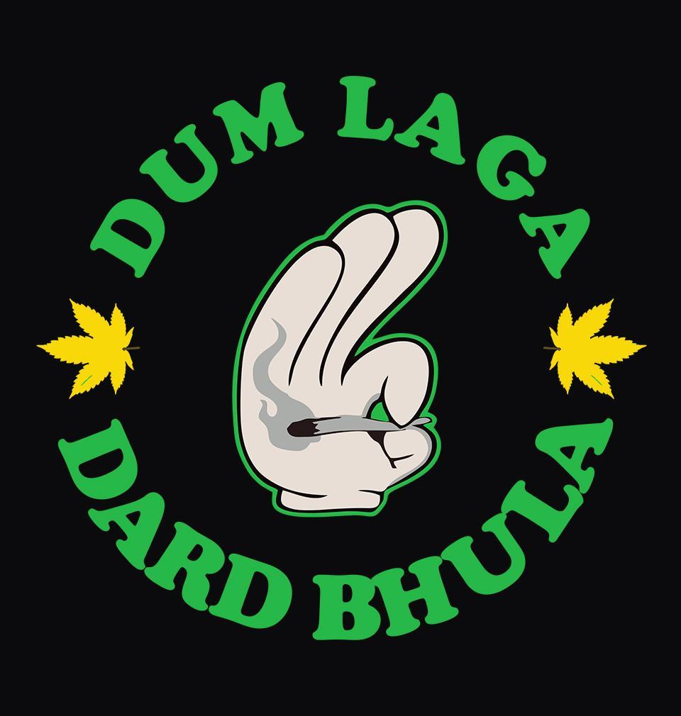 FunkyTradition Black Round Neck Dam Laga Ke Dard Bhula Men Half Sleeves T-Shirt