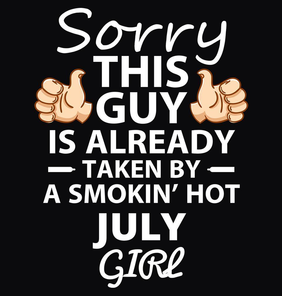 FunkyTradition Sorry This Guy Is Already Taken By July Girl Black Hoodies