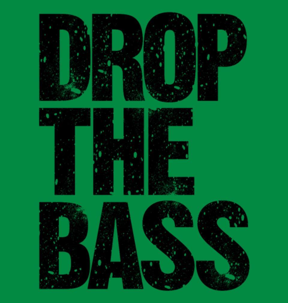 FunkyTradition Light Green Round Neck Drop The Bass Men Half Sleeves T-Shirt