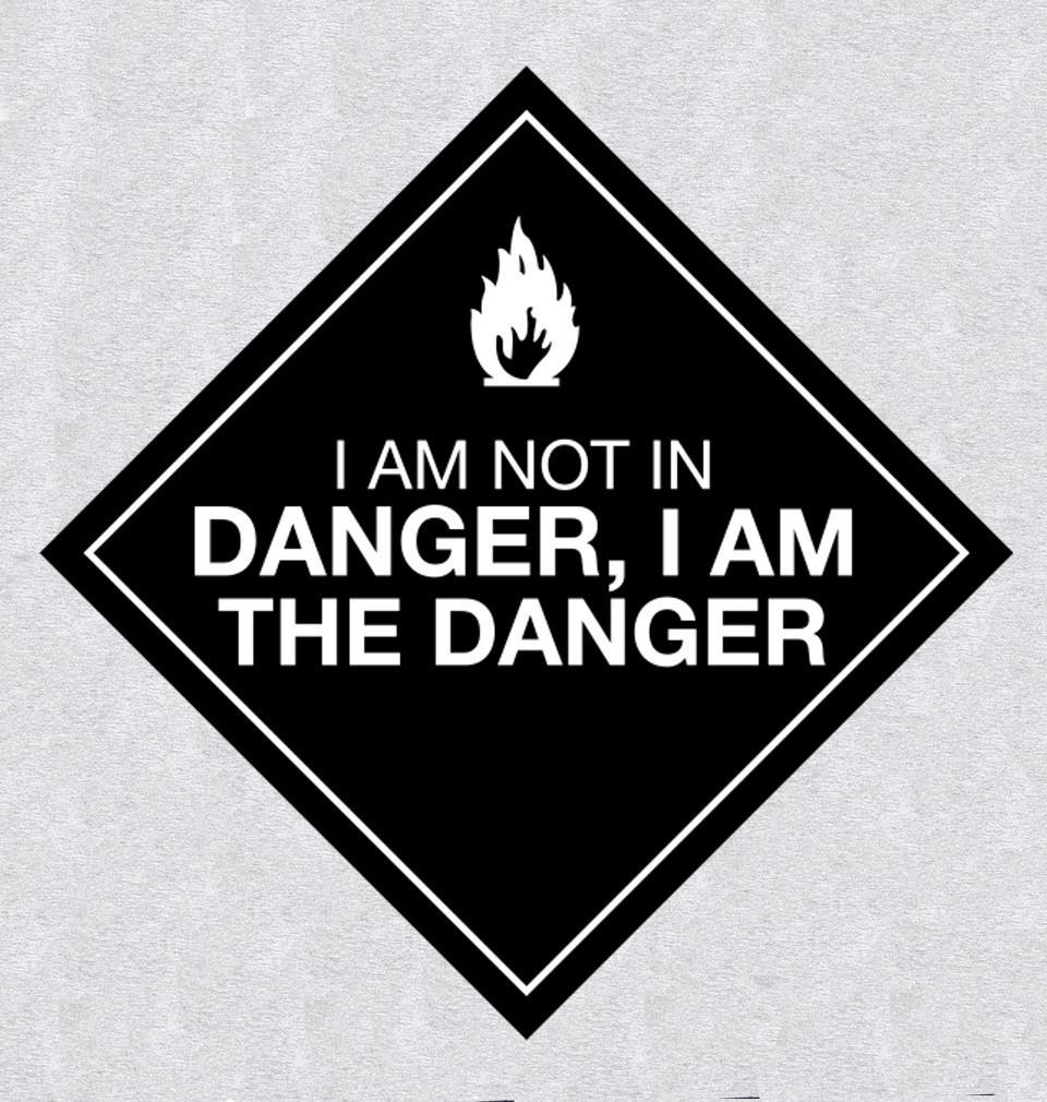FunkyTradition Round Neck I Am Not In Danger I Am The Danger Half Sleeve T-Shirt
