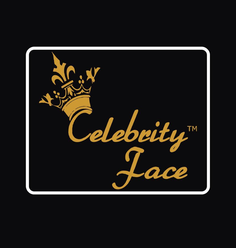 FunkyTradition Black Round Neck Celebrity Face Men Half Sleeves T-Shirt