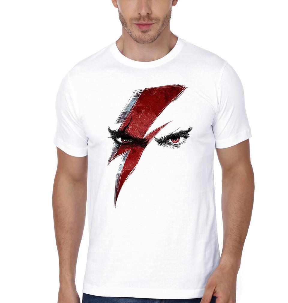 FunkyTradition White Round Neck God Of War Half Sleeves T-Shirt