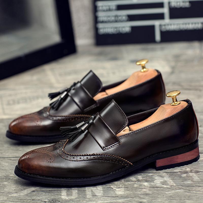 FunkyTradition Men Brown Cherry Colour Outdoor Formal Casual Ethnic Loafer