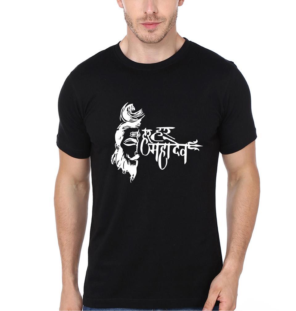 FunkyTradition Black Har Har Mahadev Half Sleeves T-Shirt