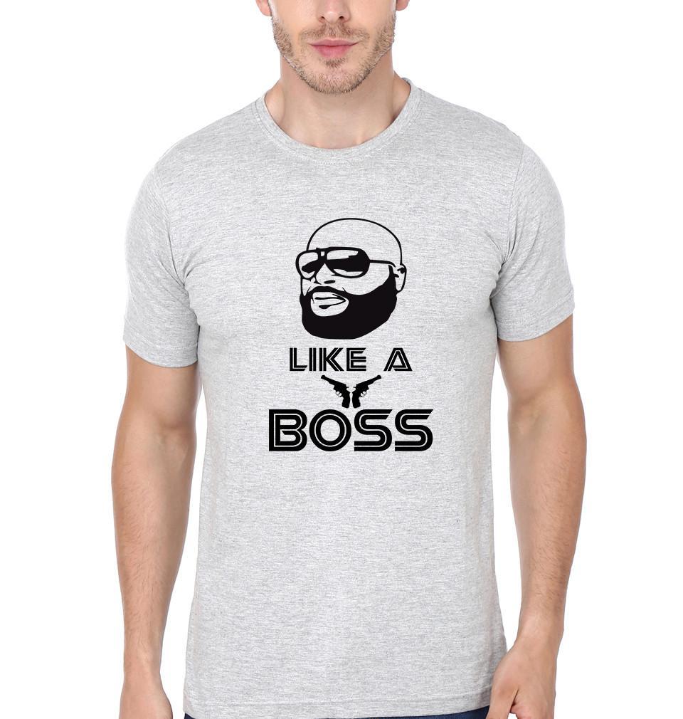 FunkyTradition Gravy Round Neck Like A Boss Men Half Sleeves T-Shirt