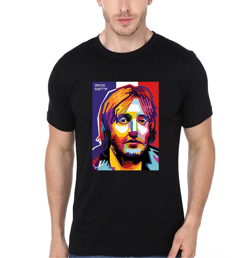 FunkyTradition Black Round Neck David Guetta Men Half Sleeves T-Shirt