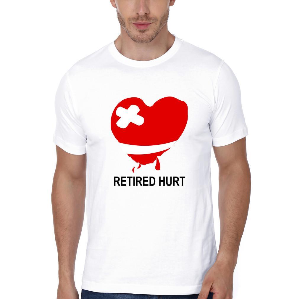 FunkyTradition White Round Neck Retired Hurt Half Sleeves T-Shirt