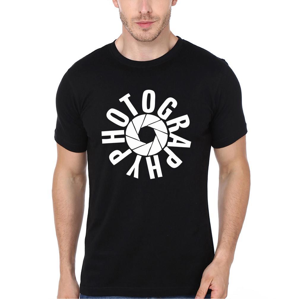 FunkyTradition Black Round Neck Photography Men Half Sleeves T-Shirt