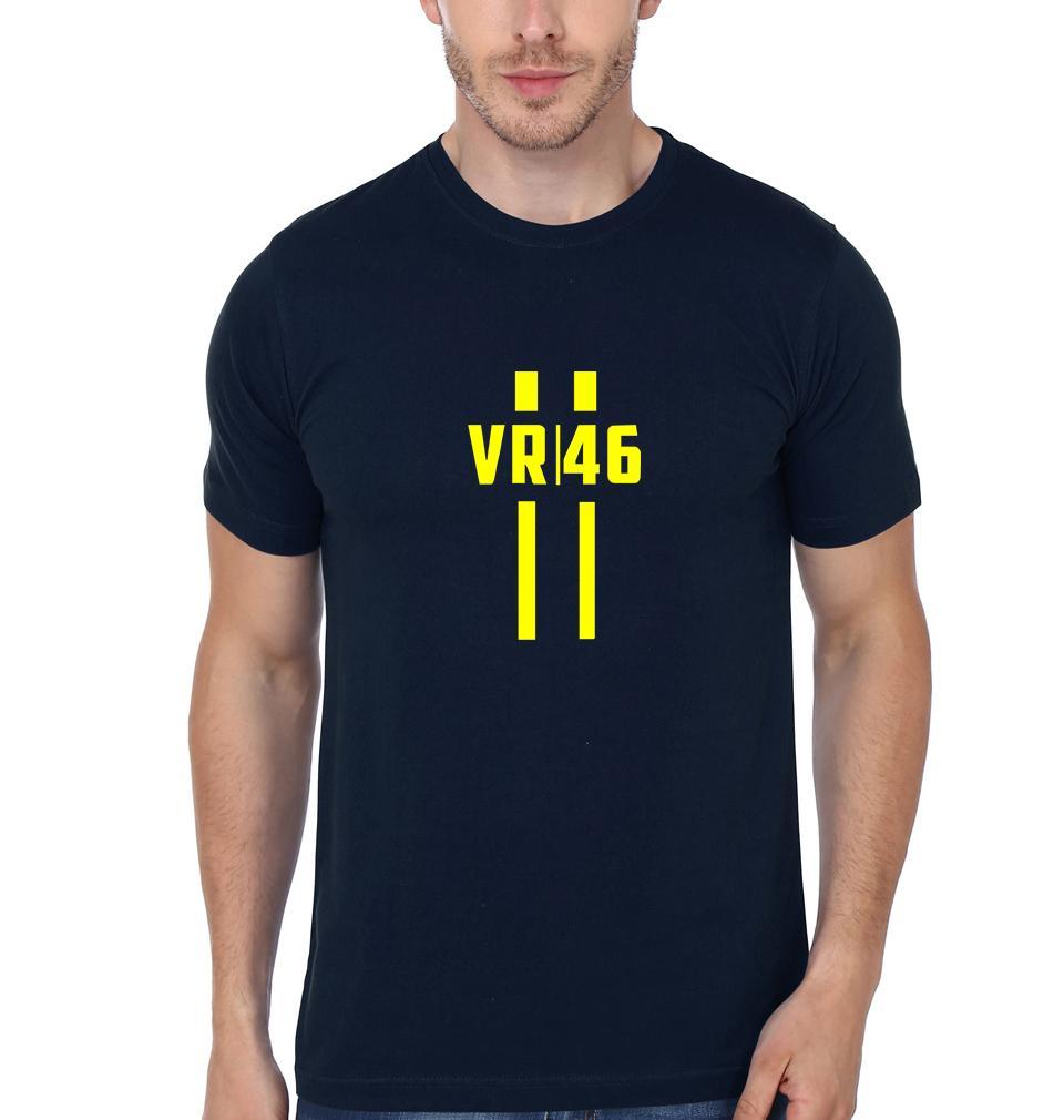 FunkyTradition Navy Blue Round Neck VR 46 Men Half Sleeves T-Shirt