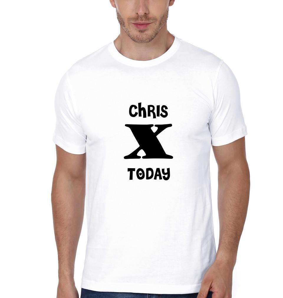 FunkyTradition White Round Neck X Year Today Men Half Sleeves T-Shirt