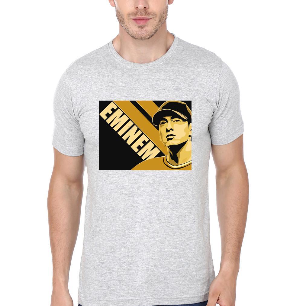 FunkyTradition Grey Round Neck Eminem Men Half Sleeves T-Shirt