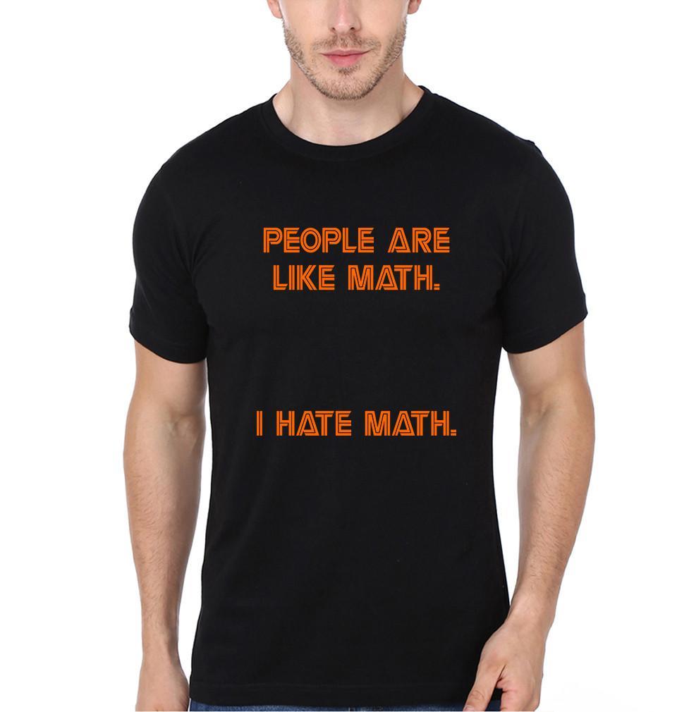 FunkyTradition Black Round Neck People Are Like Math Men Half Sleeves T-Shirt