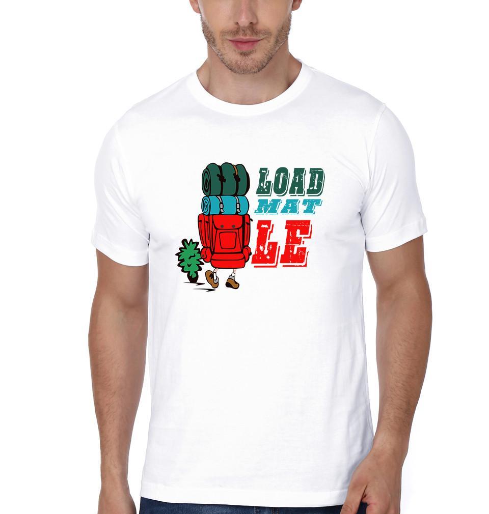 FunkyTradition White Round Neck Load Matt Le Men Half Sleeves T-Shirt