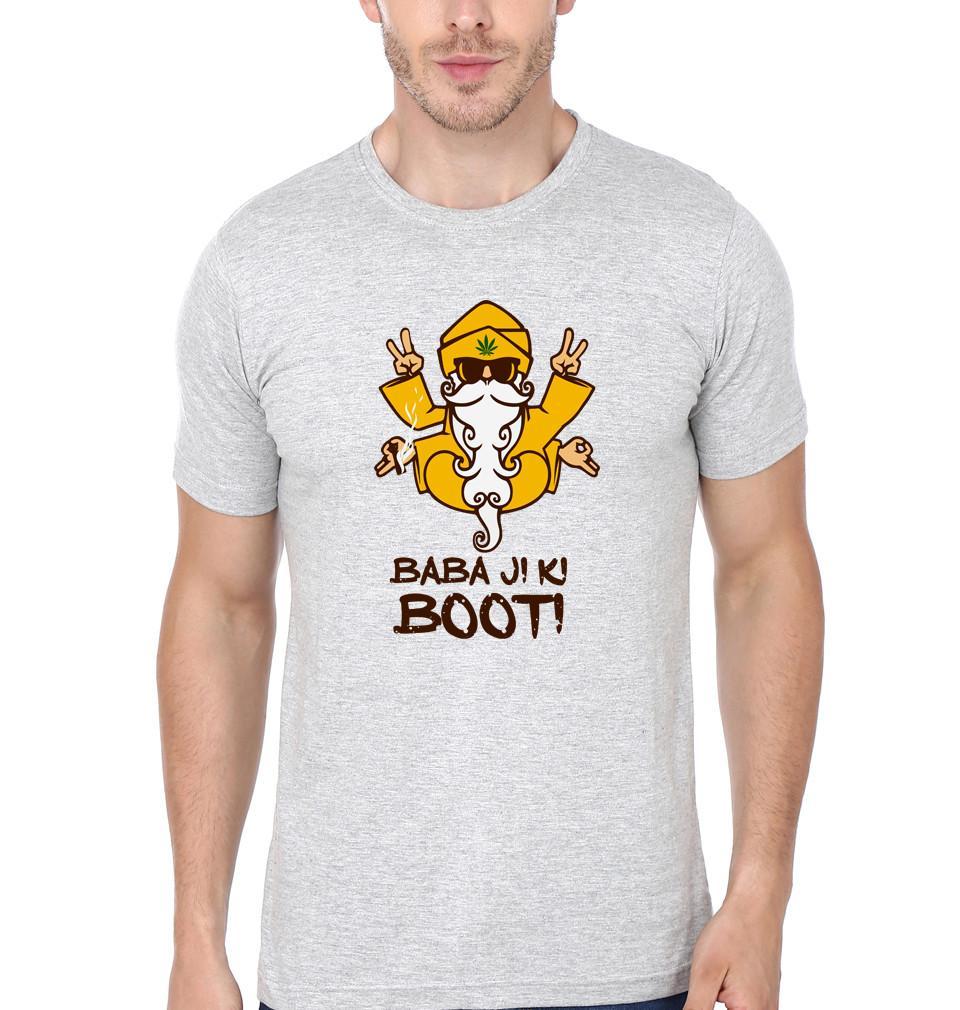 FunkyTradition Black Round Neck Baba Ji Ki Booti Half Sleeves T-Shirt