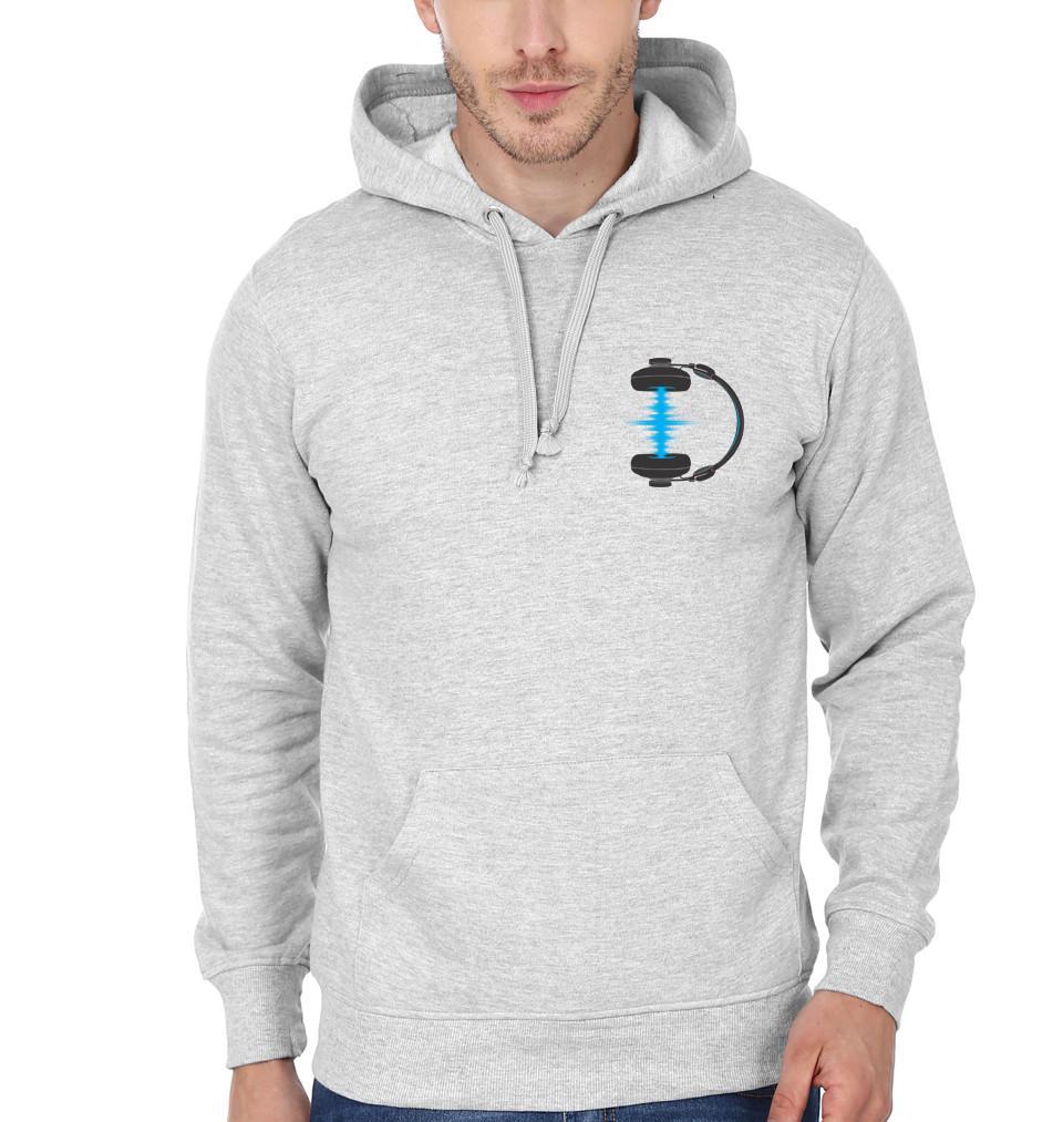 FunkyTradition Pocket Headphones Music Lover Grey Hoodies