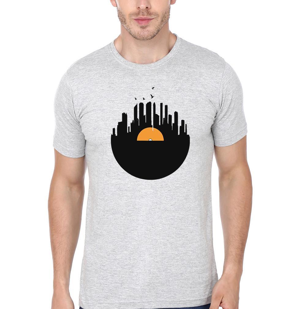 FunkyTradition Grey Round Neck Suncity Men Half Sleeves T-Shirt