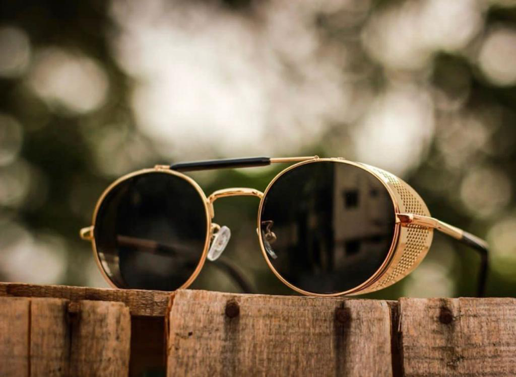 Round Frame With Metal Side Cap Sunglasses For Men And Women FashionRa FashionRazor