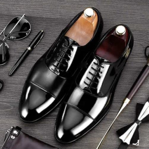 Buy Now Stylish black glossy shoes for party wear and office wear Fa