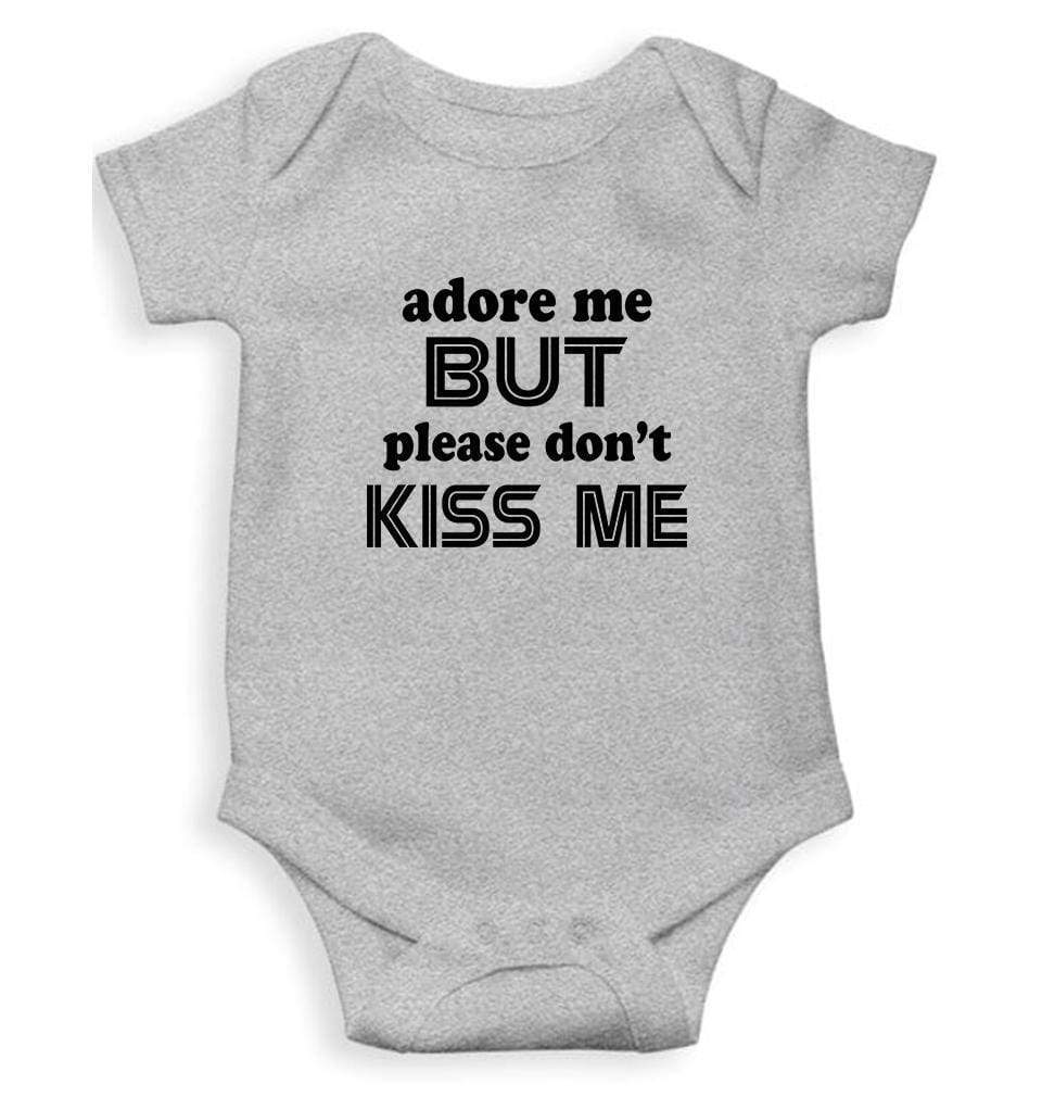 Adore me but please dont kiss me Rompers for Baby Boy- FunkyTradition FunkyTradition