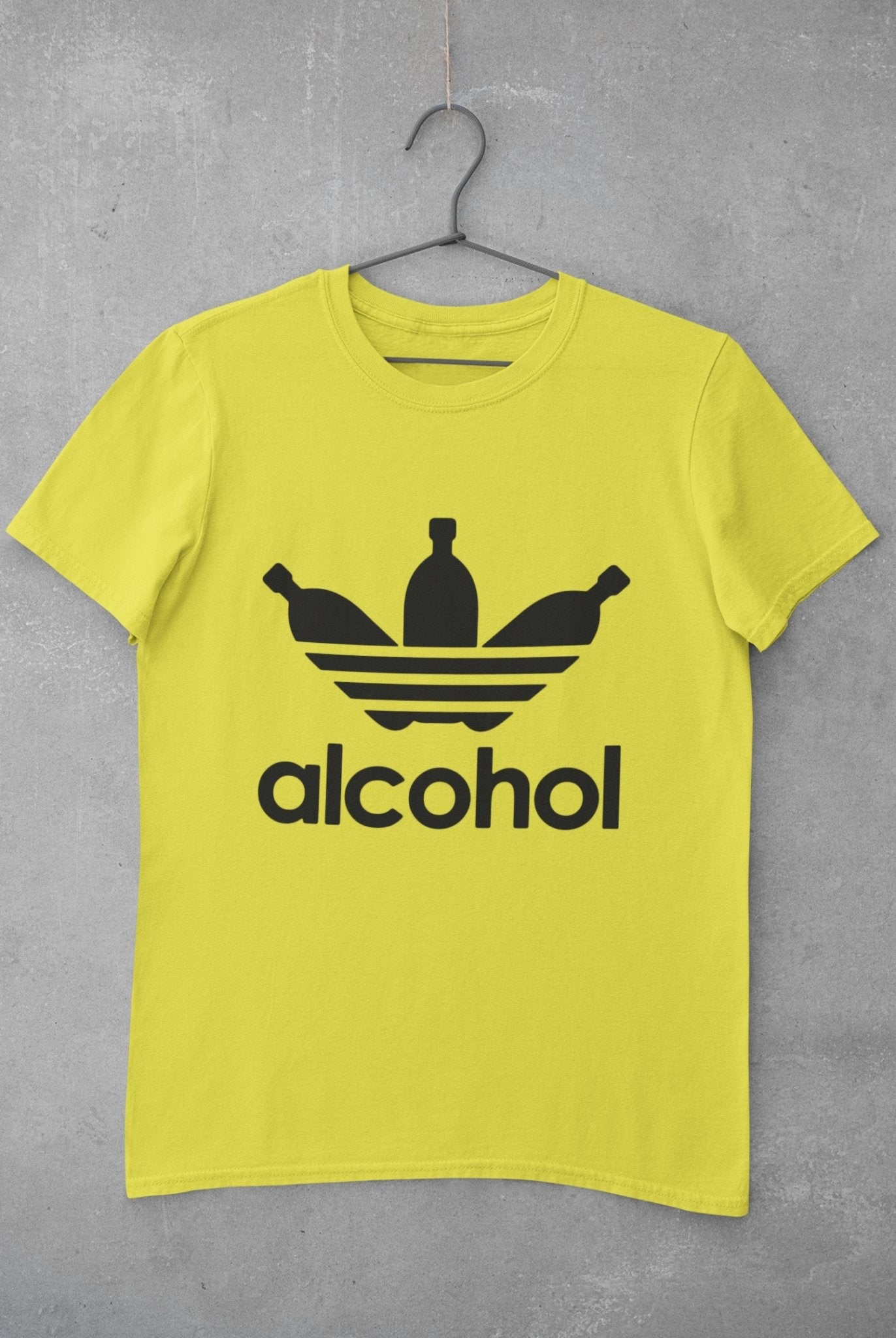 Alcohol Mens Half Sleeves T-shirt- FunkyTeesClub - Funky Tees Club