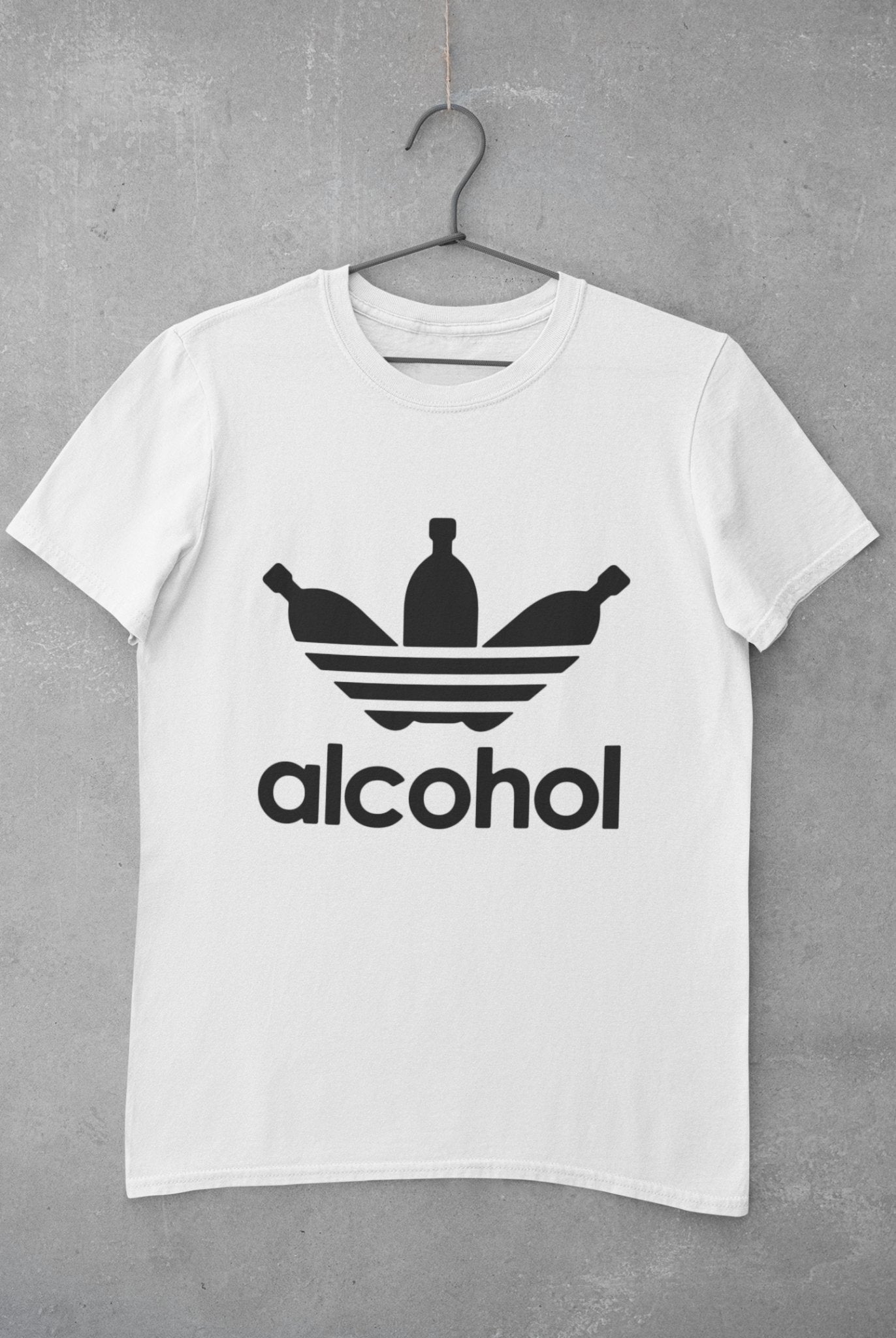 Alcohol Mens Half Sleeves T-shirt- FunkyTeesClub - Funky Tees Club