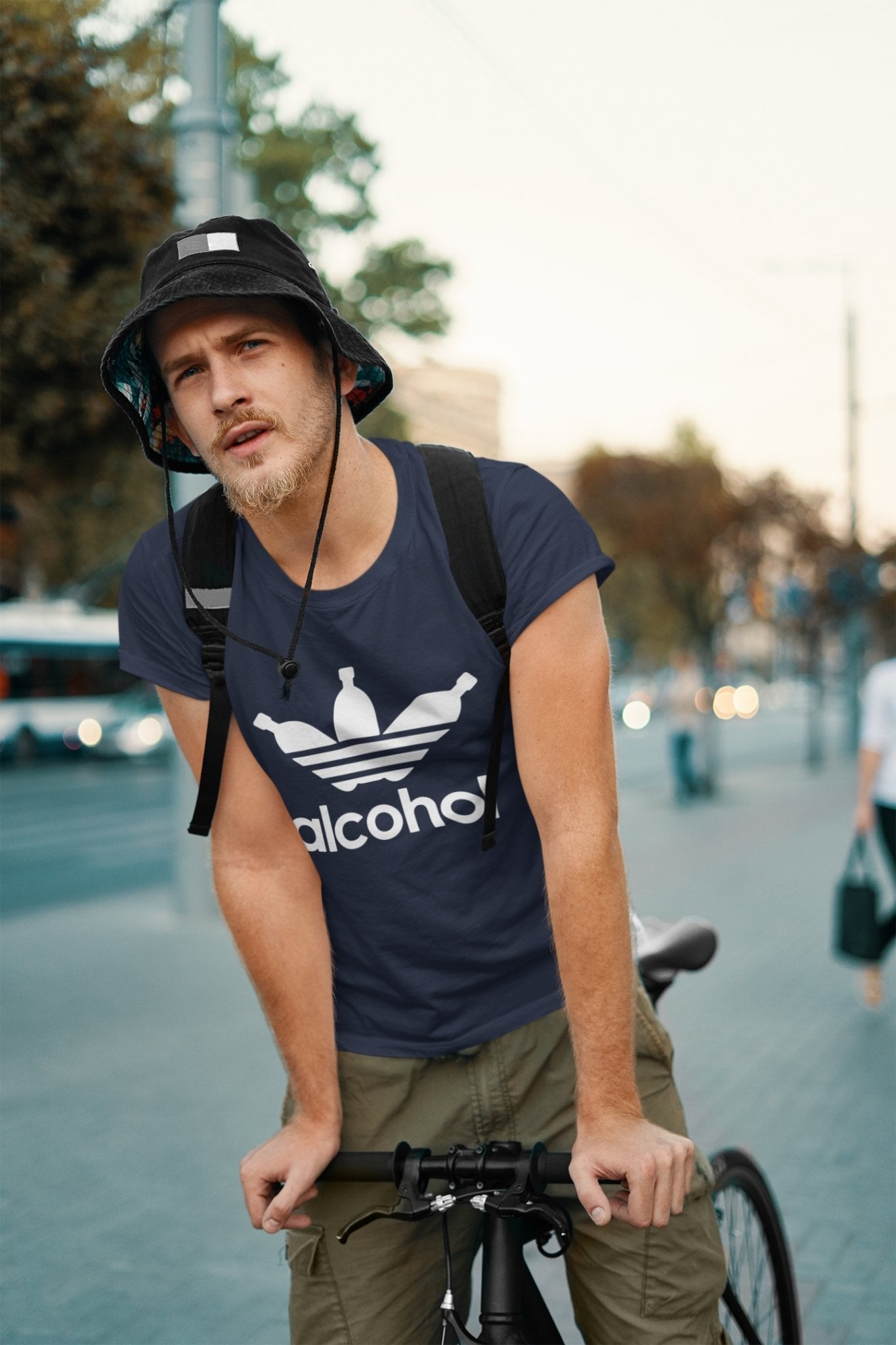 Alcohol Mens Half Sleeves T-shirt- FunkyTeesClub - Funky Tees Club