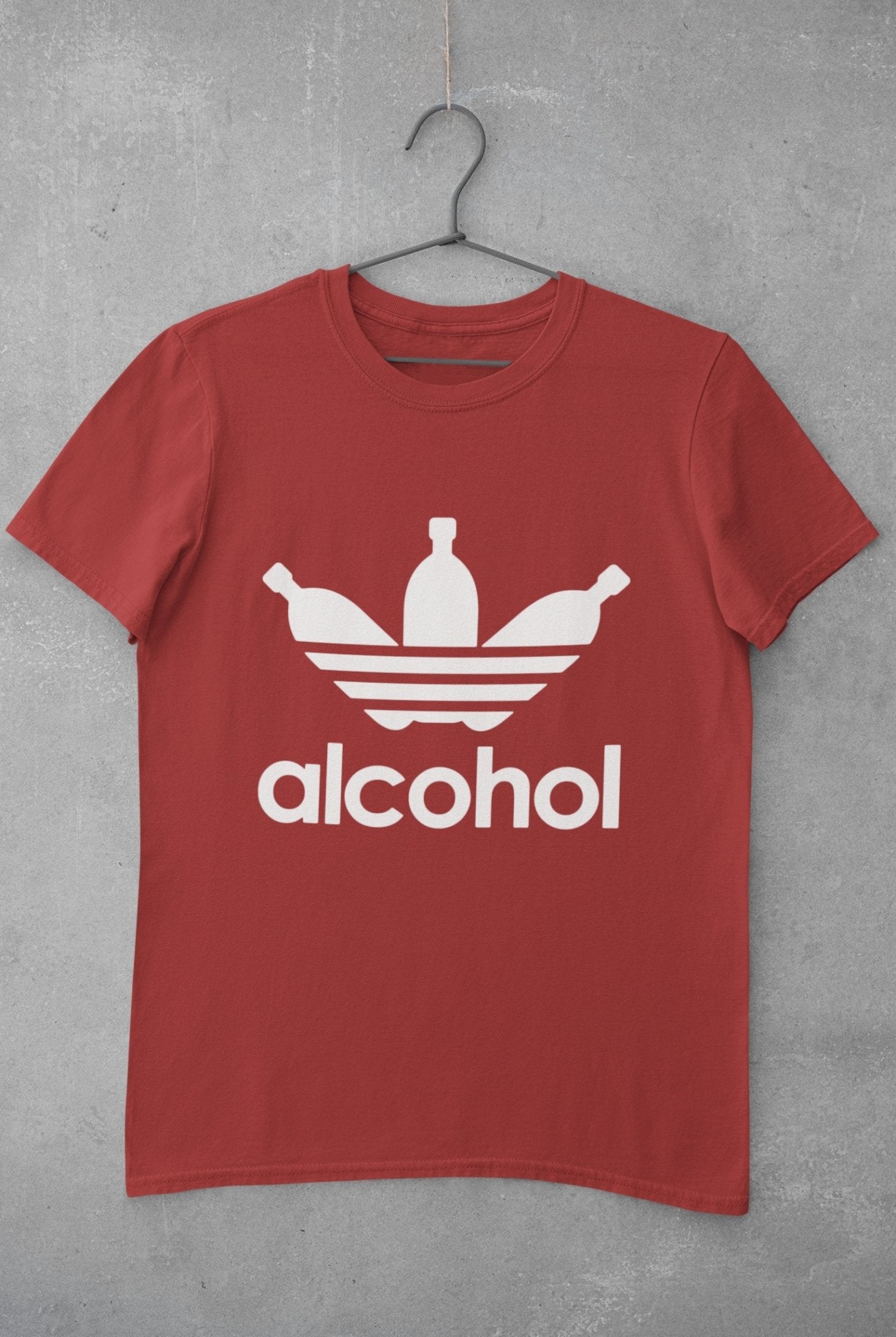 Alcohol Women Half Sleeves T-shirt- FunkyTeesClub - Funky Tees Club