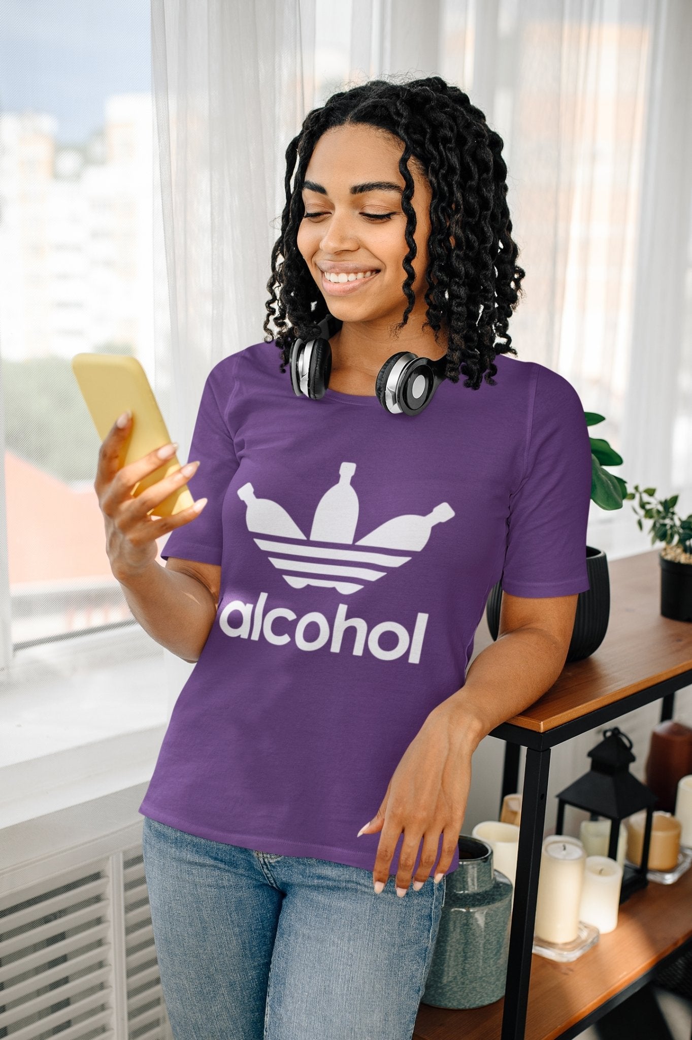 Alcohol Women Half Sleeves T-shirt- FunkyTeesClub - Funky Tees Club