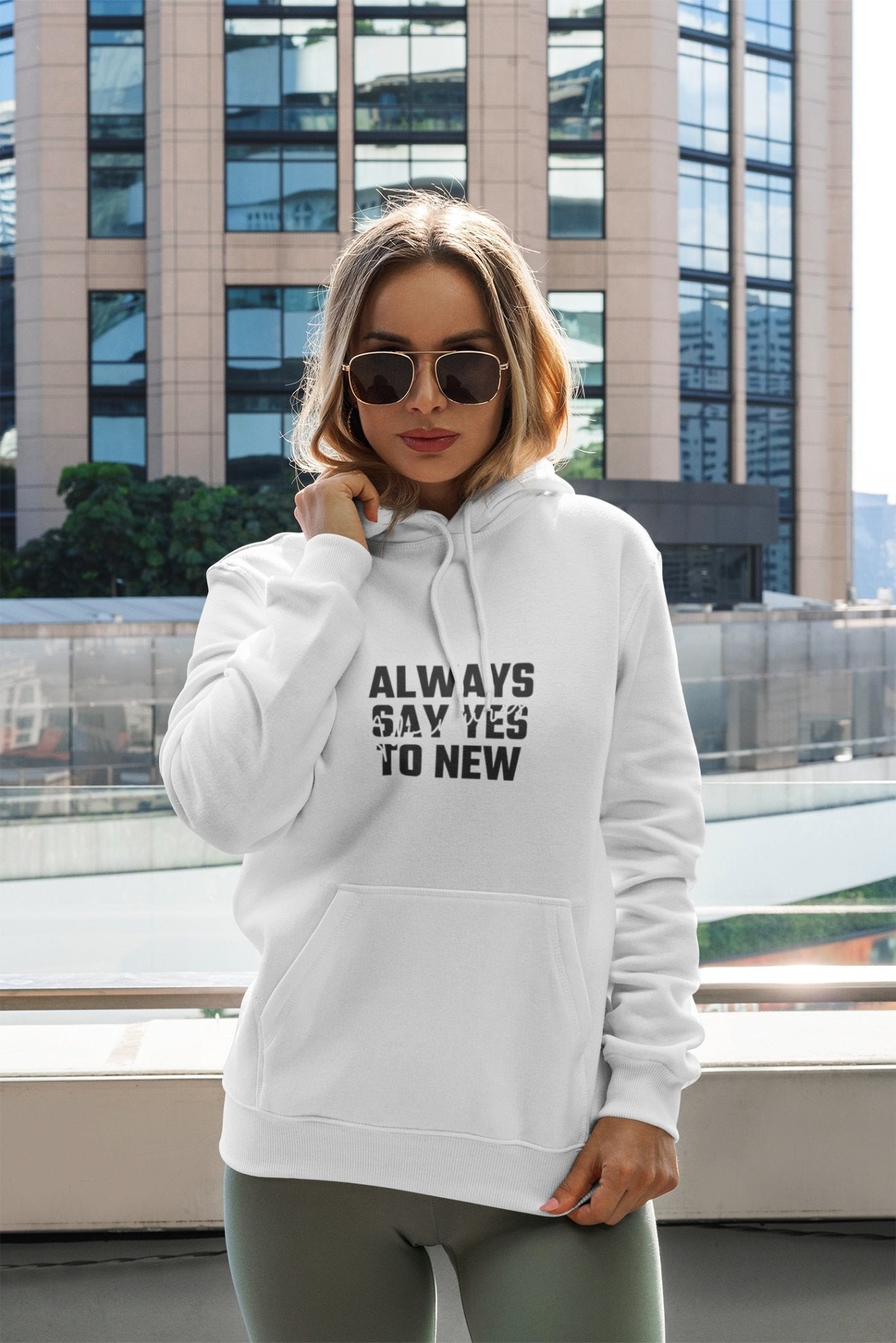 Always Say Yes Hoodies for Women-FunkyTeesClub - Funky Tees Club
