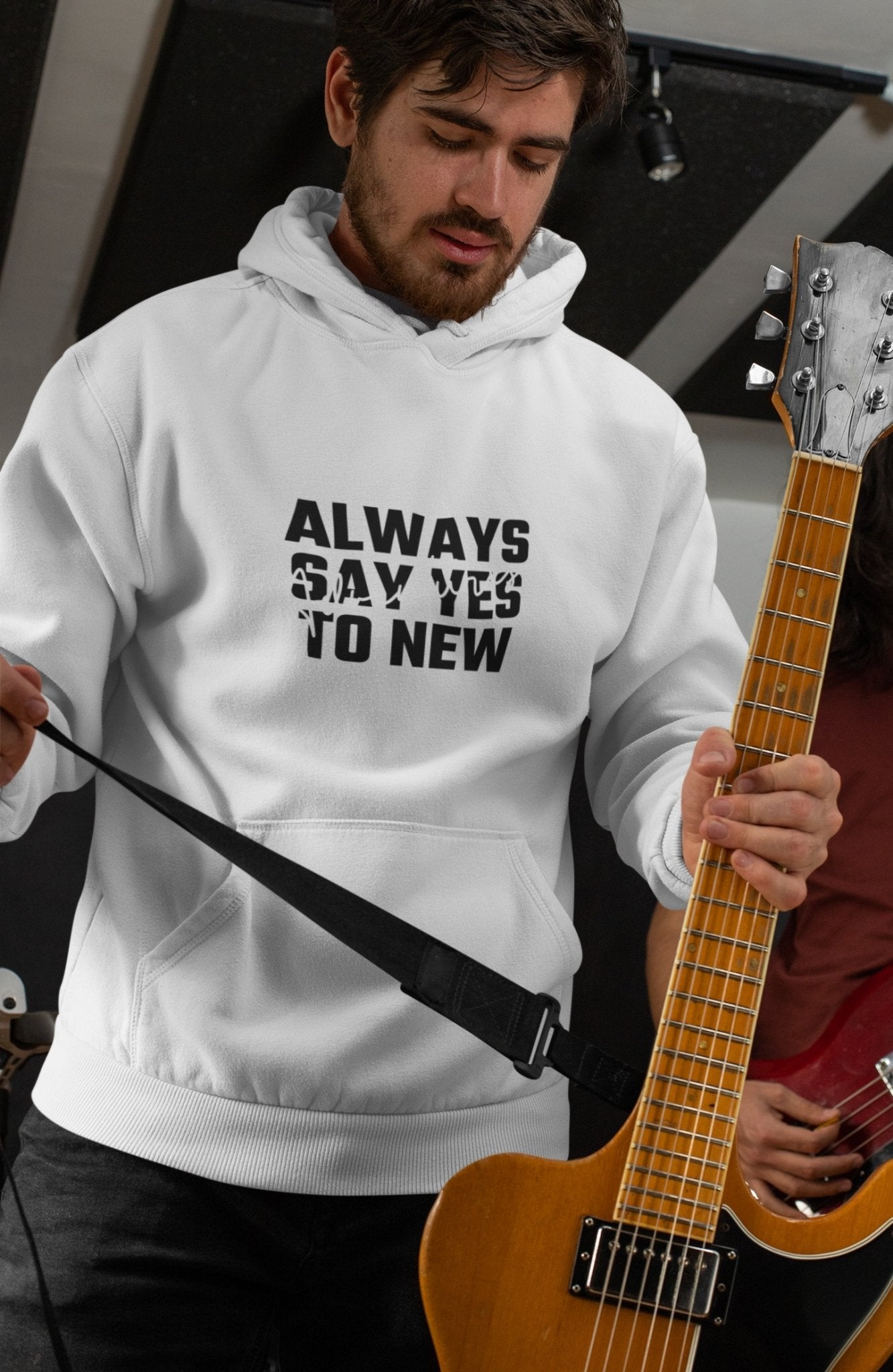 Always Say Yes Men Hoodies-FunkyTeesClub - Funky Tees Club
