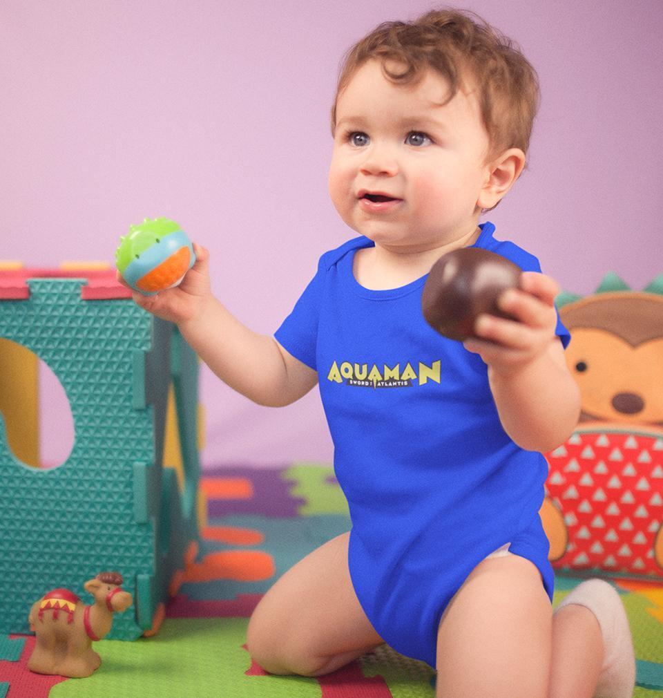 Aqua Man Rompers for Baby Boy- FunkyTradition FunkyTradition