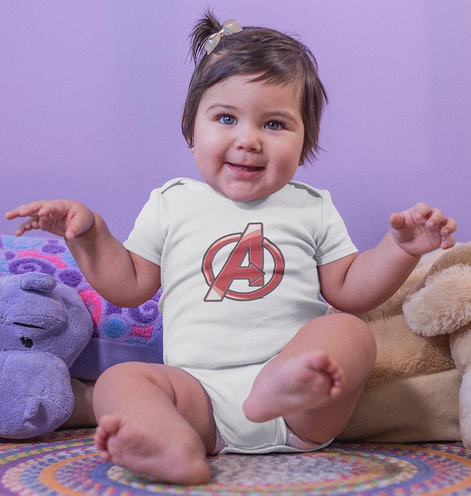 Avenger Logo Rompers for Baby Girl- FunkyTradition FunkyTradition