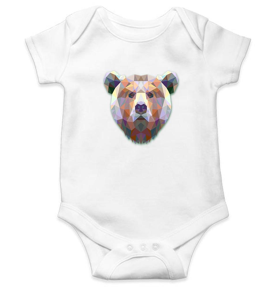 Bear Abstract Abstract Rompers for Baby Girl- FunkyTradition FunkyTradition