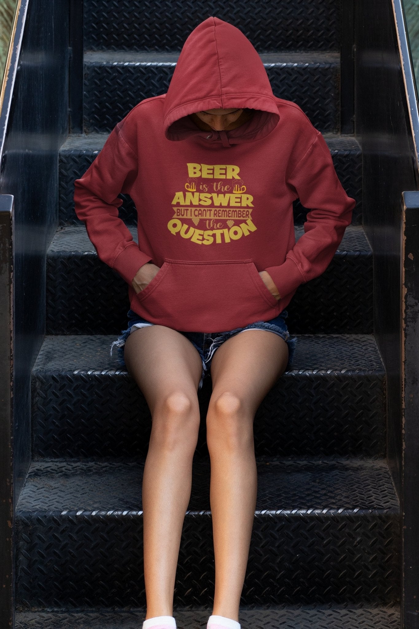 Beer Is The Answer Hoodies for Women-FunkyTeesClub - Funky Tees Club