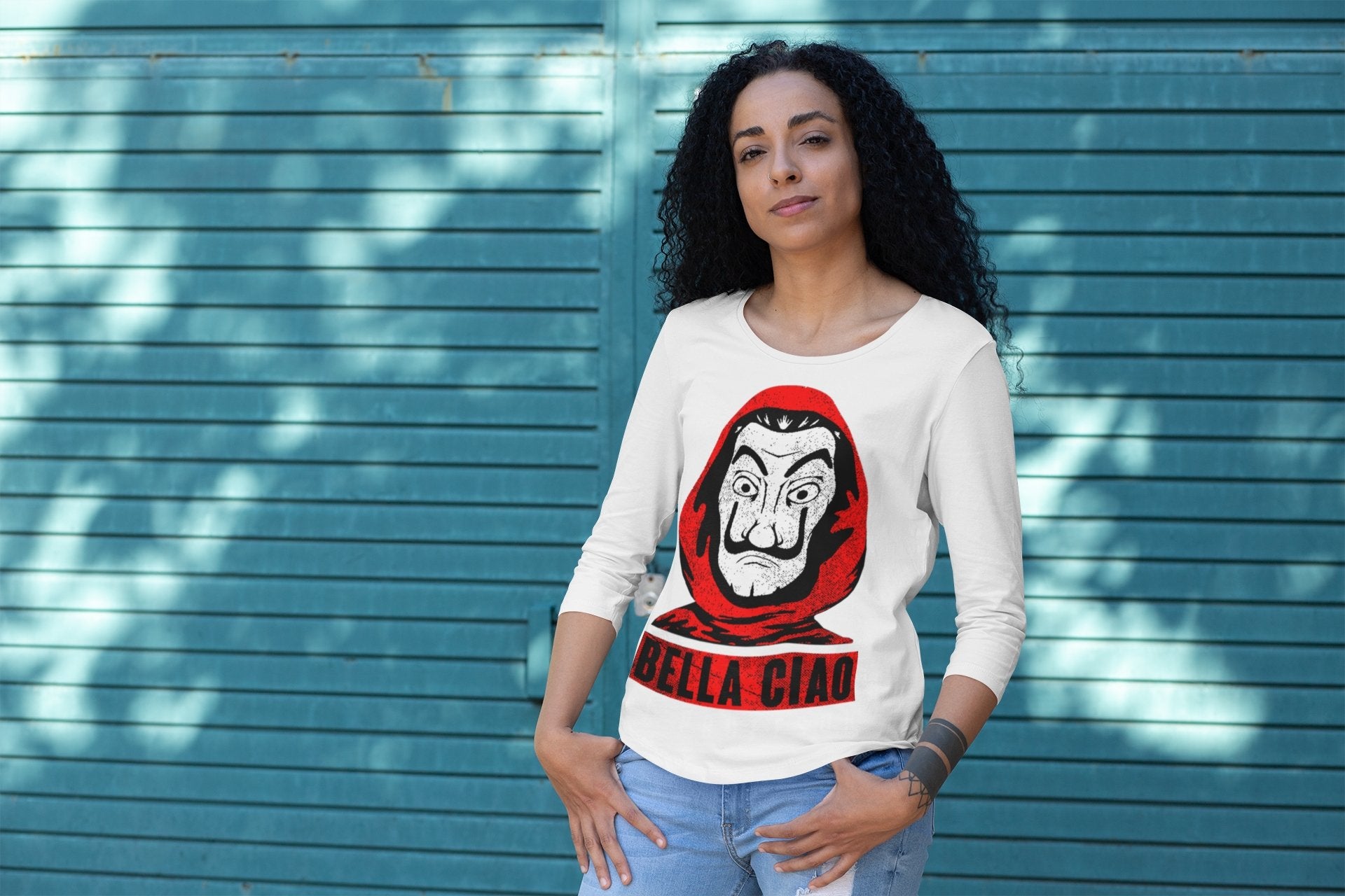 Bella Ciao Money Heist Women Full Sleeves T-Shirts-FunkyTeesClub - Funky Tees Club