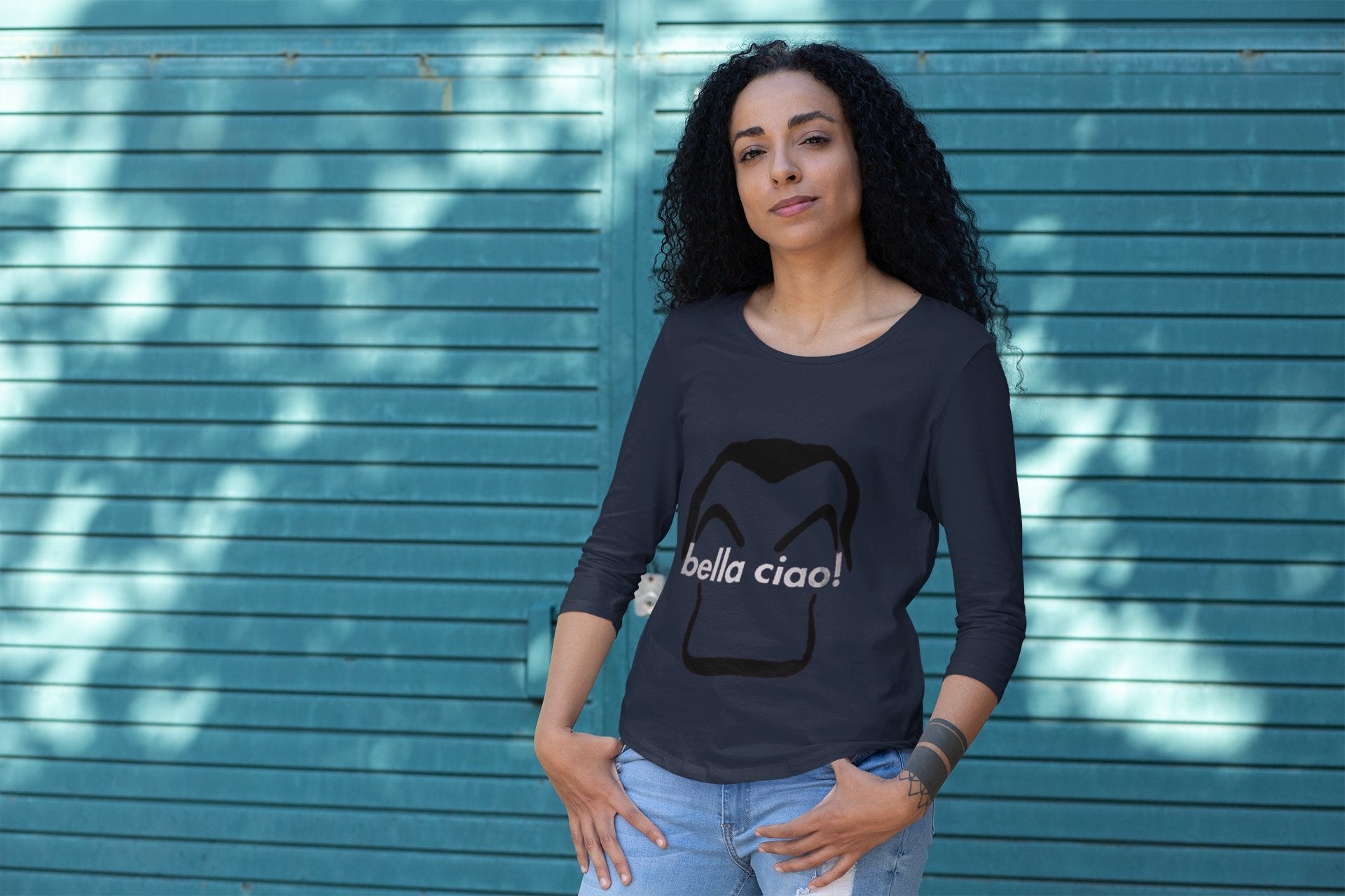 Bella Ciao Money Heist Women Full Sleeves T-Shirts-FunkyTeesClub - Funky Tees Club