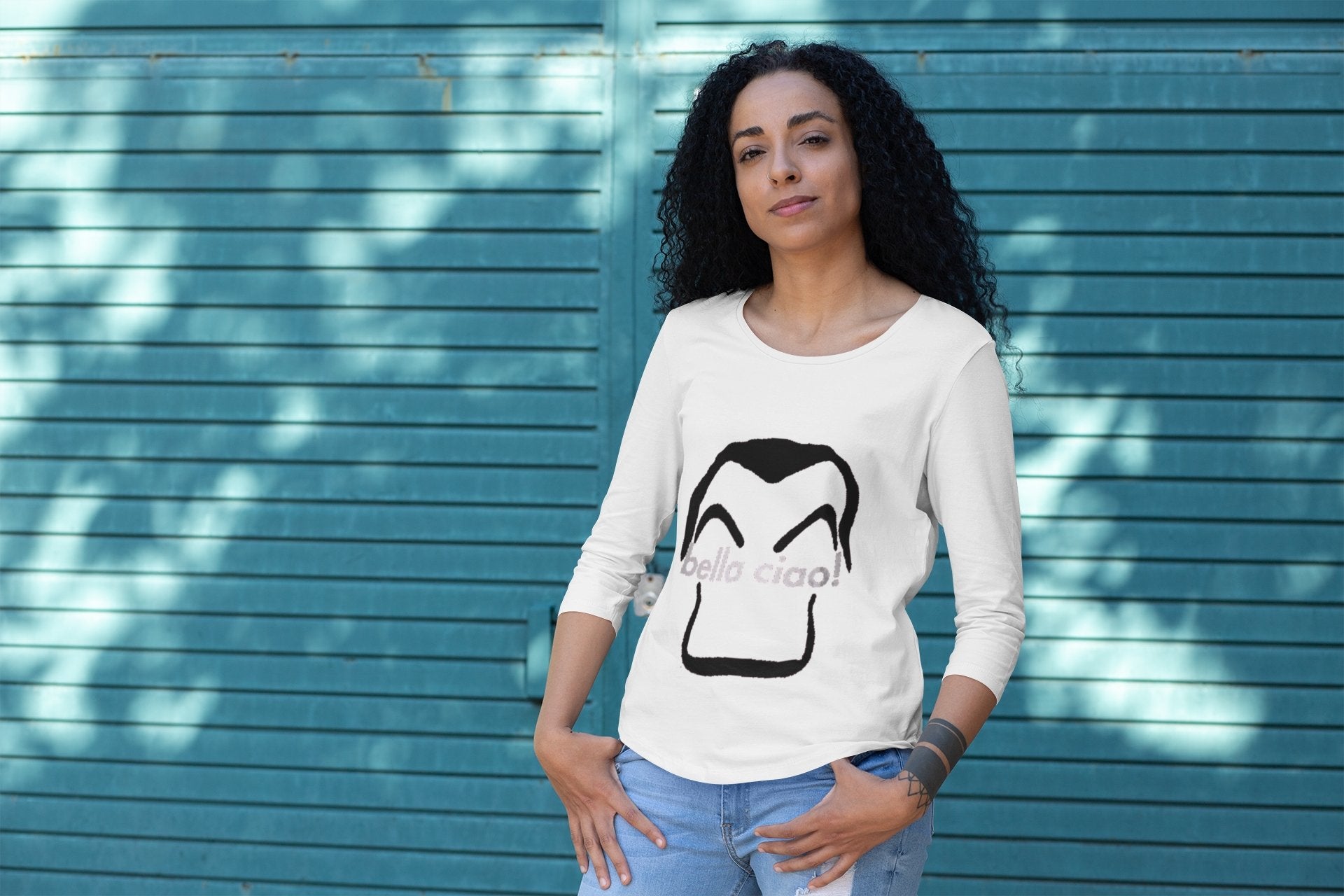 Bella Ciao Money Heist Women Full Sleeves T-Shirts-FunkyTeesClub - Funky Tees Club