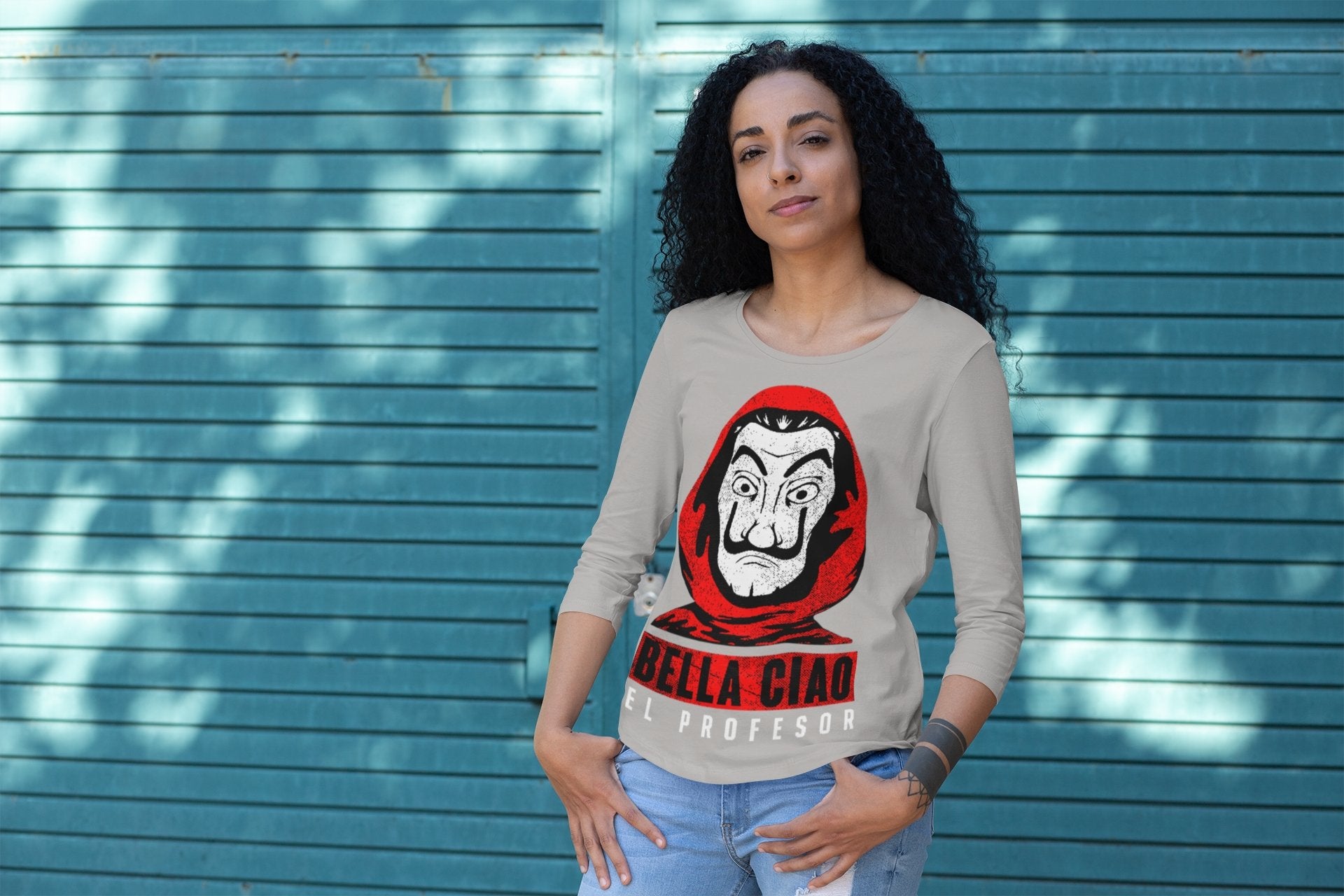 Bella Ciao Money Heist Women Full Sleeves T-Shirts-FunkyTeesClub - Funky Tees Club
