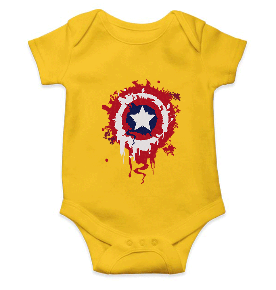 Captain America Shield Rompers for Baby Boy- FunkyTradition FunkyTradition