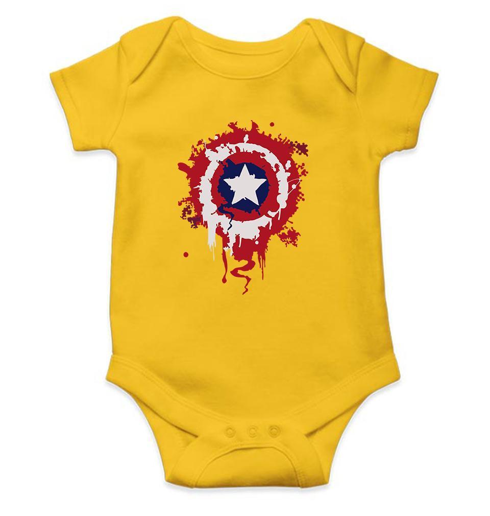 Captain America Shield Rompers for Baby Girl- FunkyTradition FunkyTradition