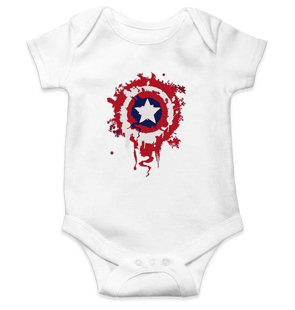 Captain America Shield Rompers for Baby Girl- FunkyTradition FunkyTradition
