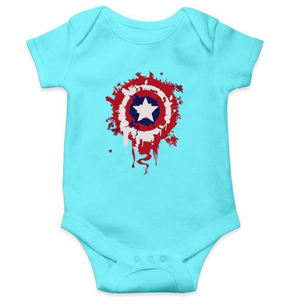 Captain America Shield Rompers for Baby Girl- FunkyTradition FunkyTradition