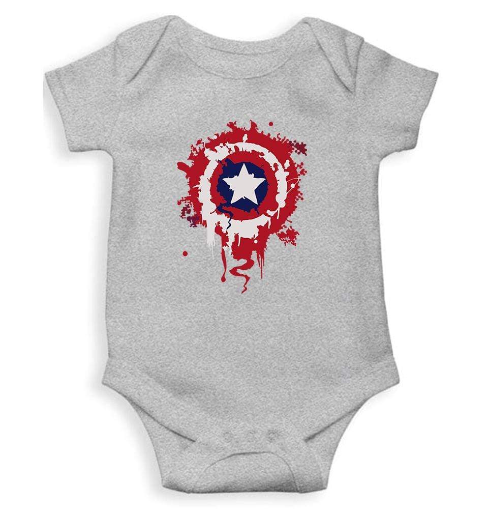 Captain America Shield Rompers for Baby Girl- FunkyTradition FunkyTradition