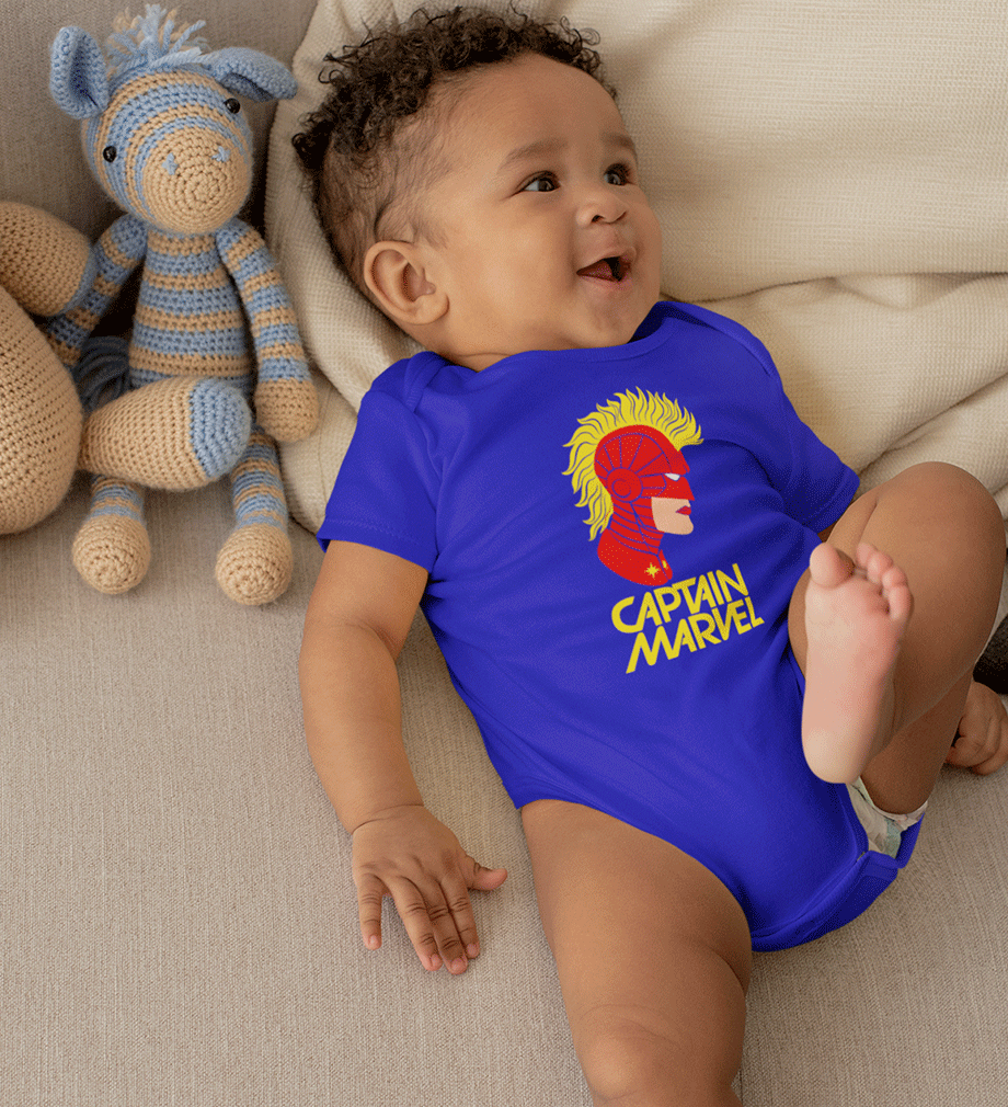 Captain Marvel Logos Rompers for Baby Boy - FunkyTradition FunkyTradition