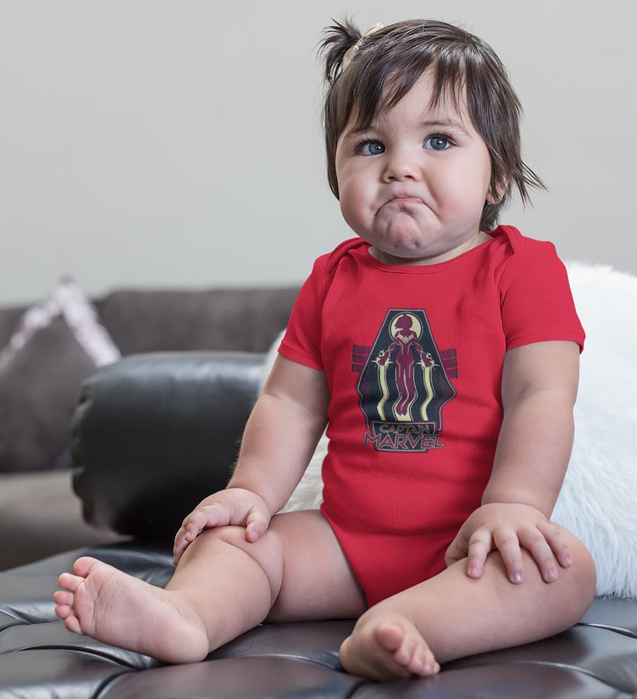 Captain Marvel Rompers for Baby Girl- FunkyTradition FunkyTradition