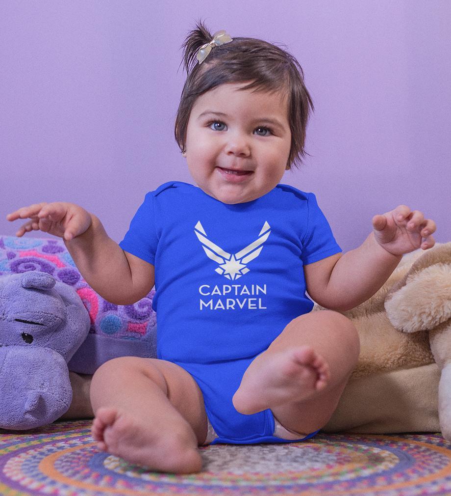 Captain Marvel Rompers for Baby Girl- FunkyTradition FunkyTradition