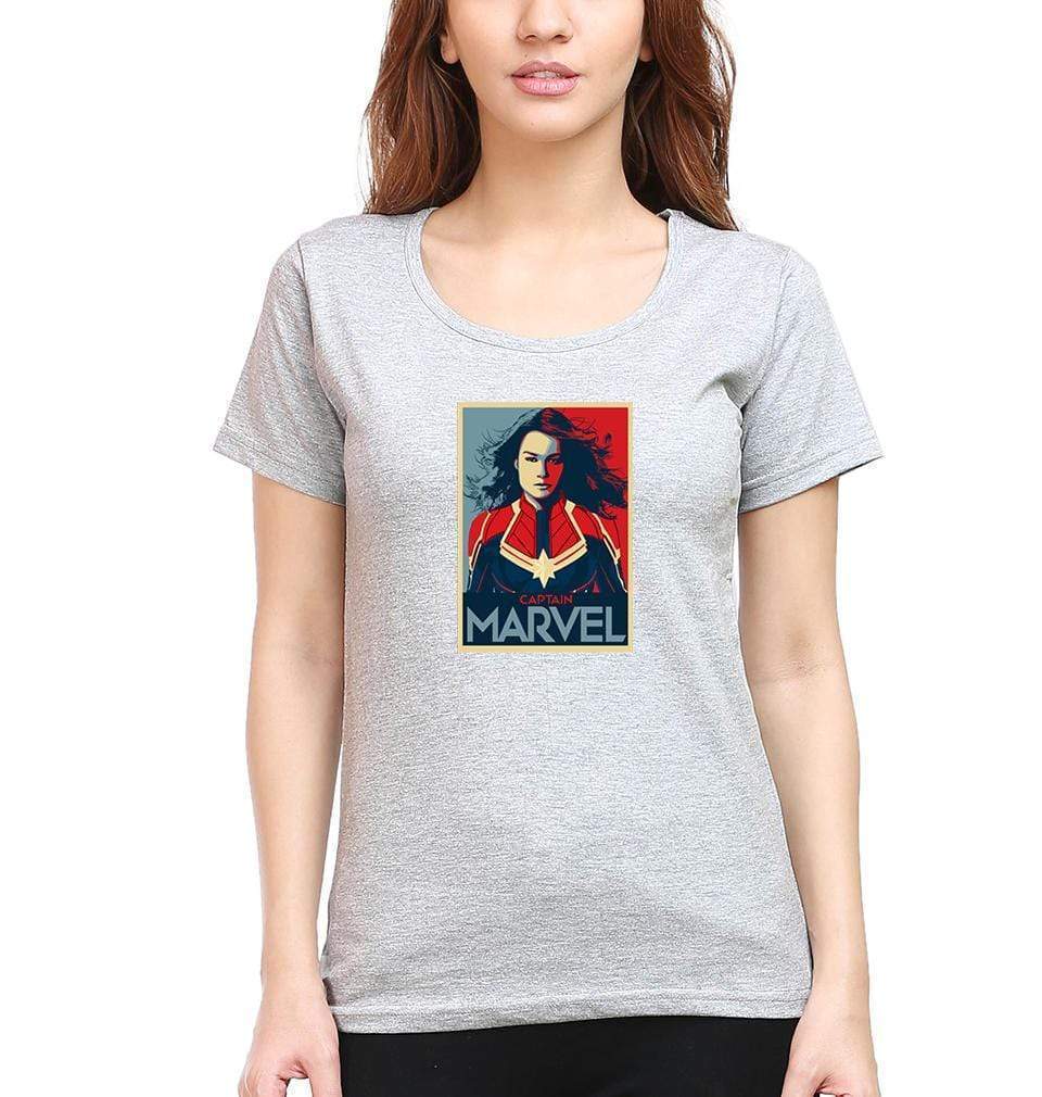 Captain marvel Womens Half Sleeves T-Shirts-FunkyTradition Half Sleeves T-Shirt FunkyTradition