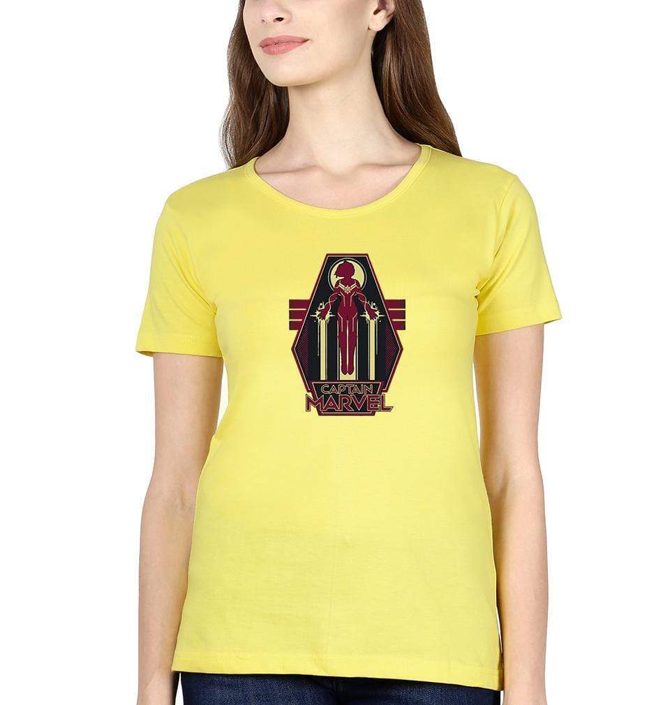 Captain marvel Womens Half Sleeves T-Shirts-FunkyTradition Half Sleeves T-Shirt FunkyTradition