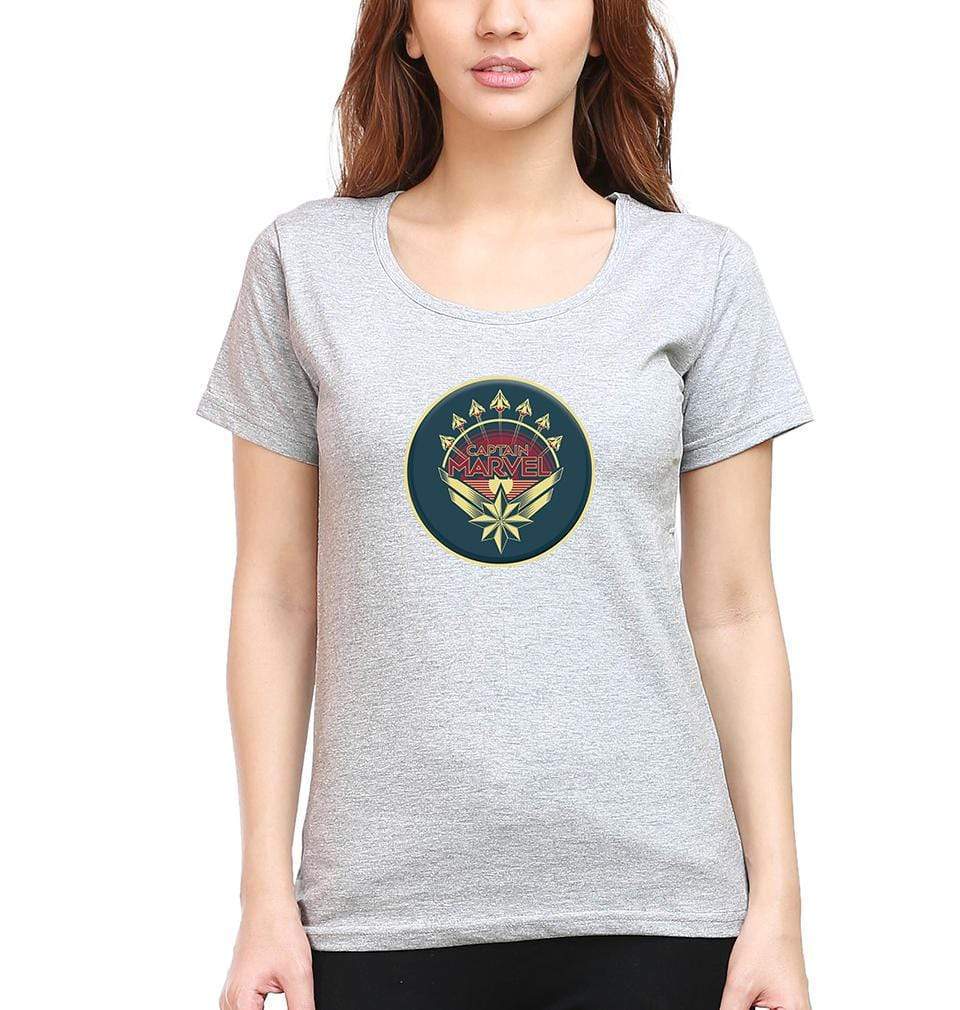 Captain marvel Womens Half Sleeves T-Shirts-FunkyTradition Half Sleeves T-Shirt FunkyTradition