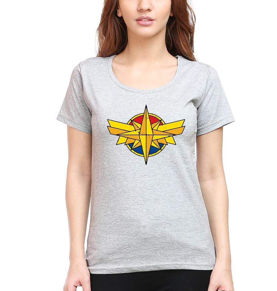 Captain marvel Womens Half Sleeves T-Shirts-FunkyTradition Half Sleeves T-Shirt FunkyTradition